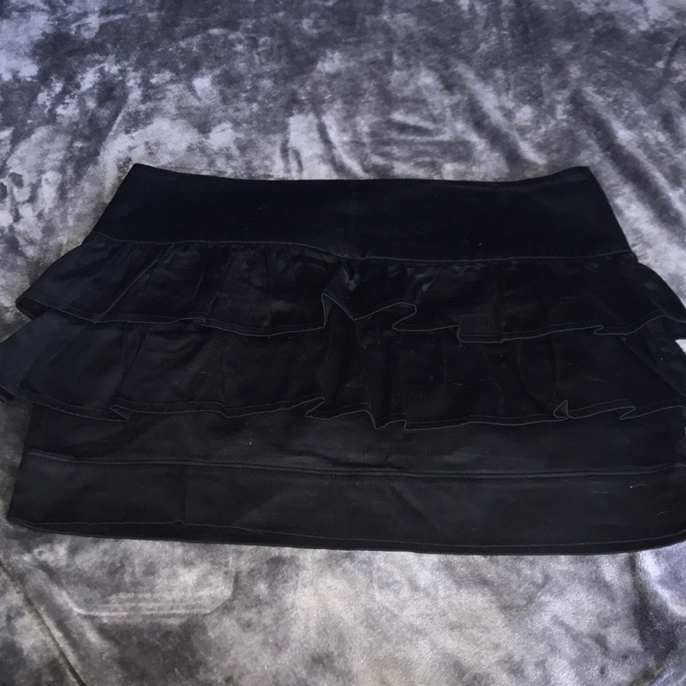 Soulmates Zip-Up Mini Skirt in Black Sz 5